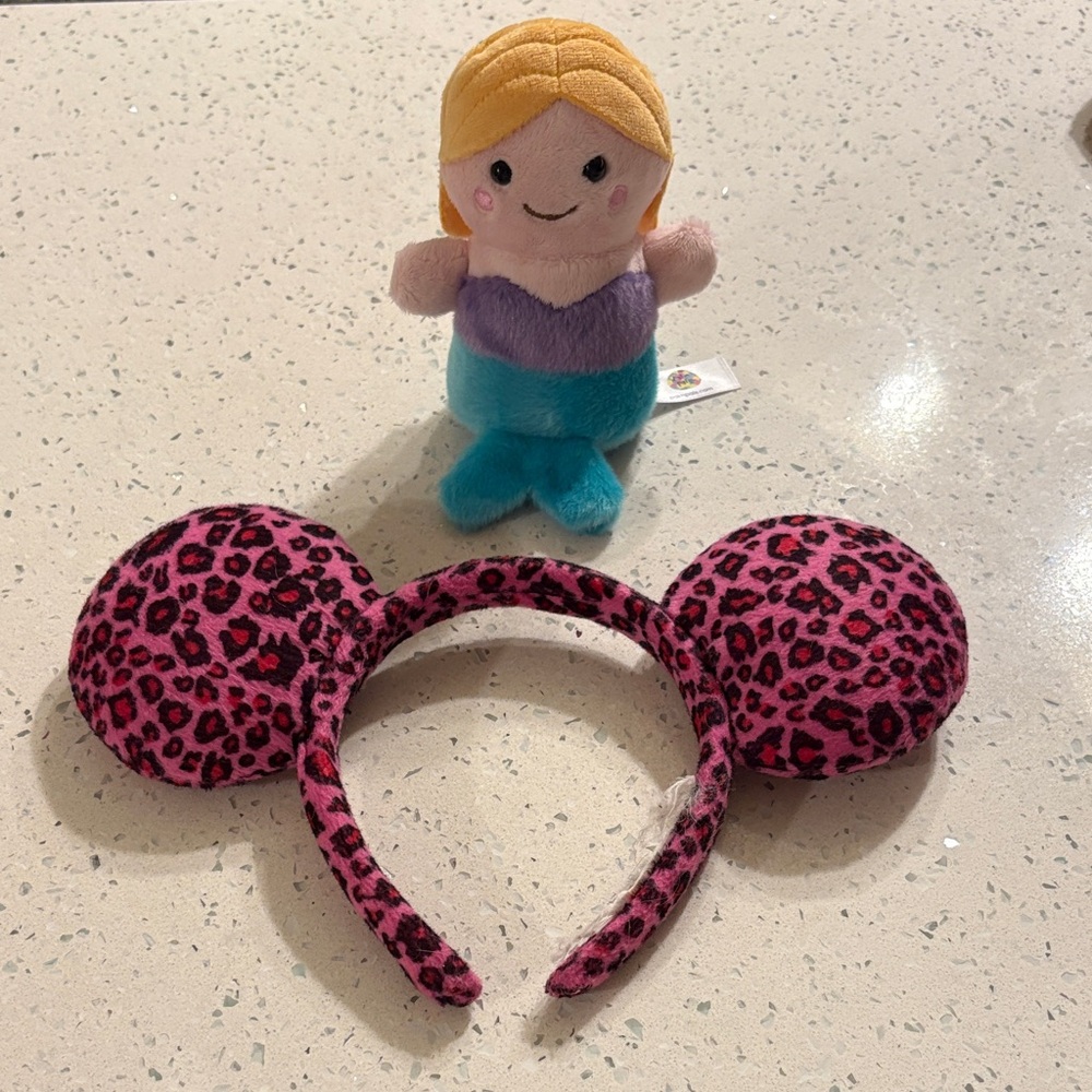 Disney Pink Leopard Print Kids/Adults Disney Headband & BonusGift Aurora PalmPal